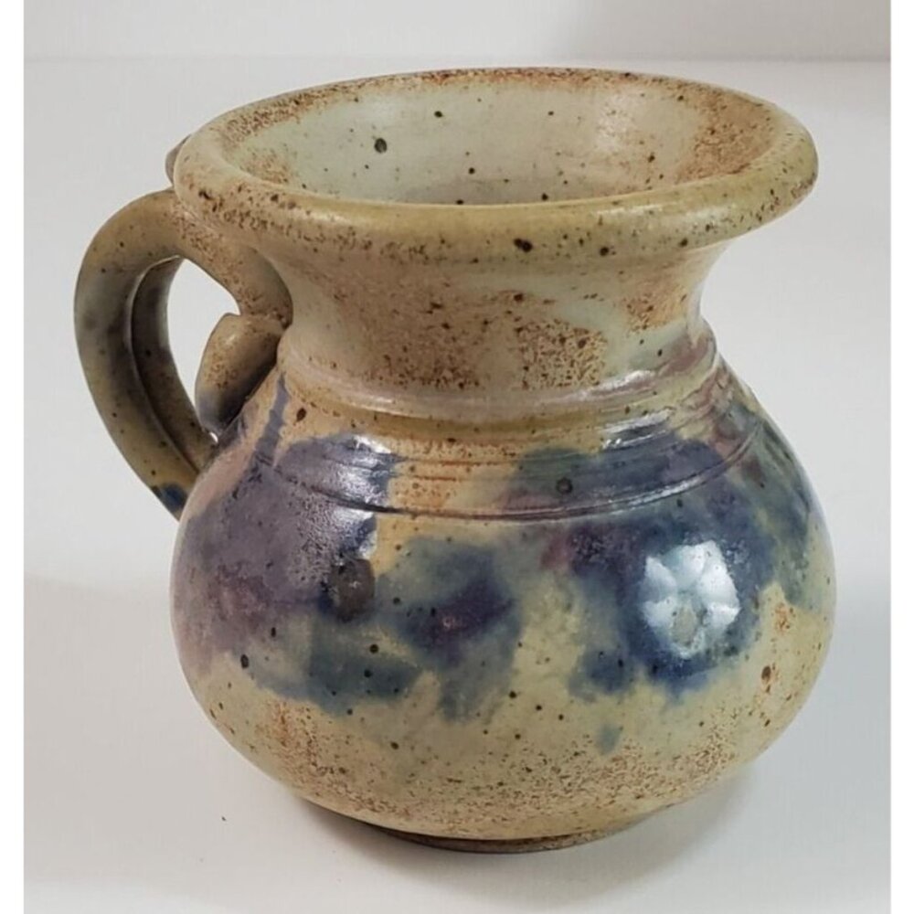 Studio Art Pottery Coffee Cup Ceramic Approx. 4"H x 3 1/2" W Signed